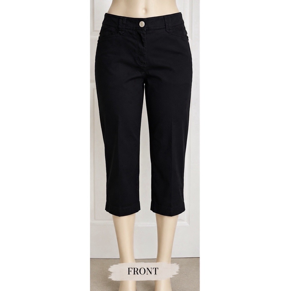 Jones New York Sport Navy Capri Pants Womens 8 Twill Stretch Pockets 22" Inseam